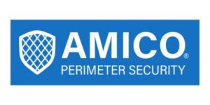 AMICO Perimeter Security logo featured as a trusted partner in high-security fencing solutions.