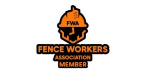 Fence Workers Association logo representing skilled trade partnership in high-security fencing.